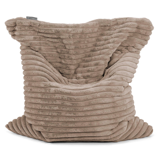 Sitzsack XXL - Ultra Plüsch Cord Nerzfarben 01