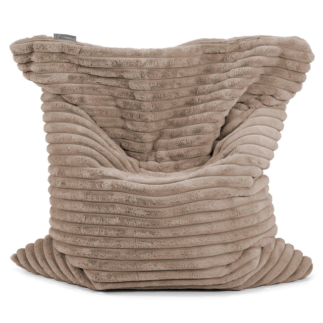 Sitzsack XXL - Ultra Plüsch Cord Nerzfarben 01