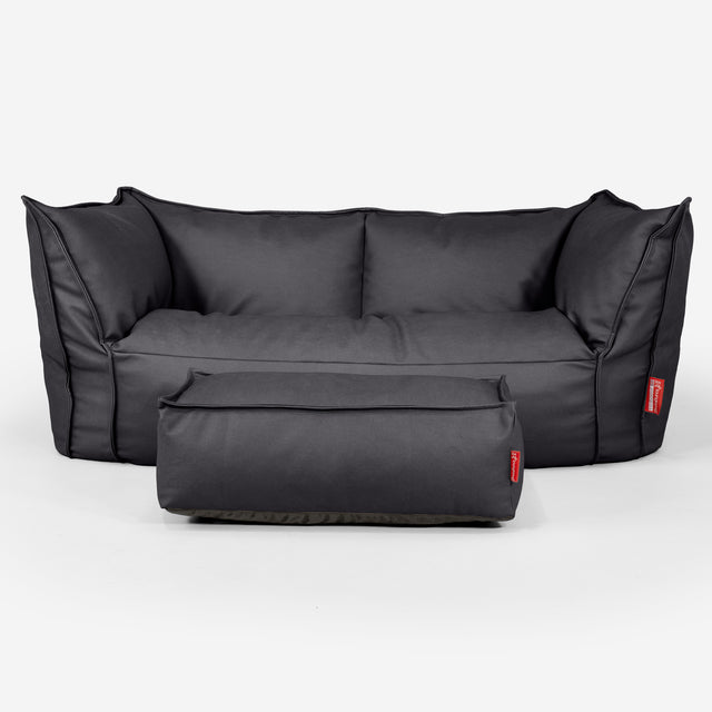 Ruben Sitzsack Sofa - Veganes Leder Schwarz 02