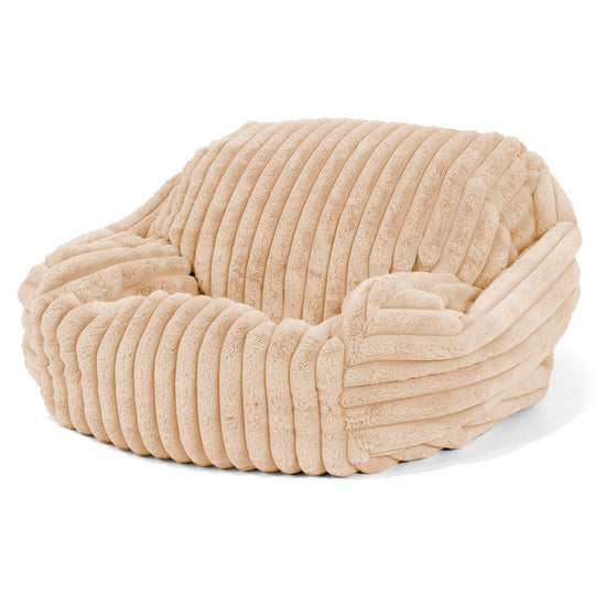 Sabine Sitzsack Sessel - Ultra Plüsch Cord Pfirsich 02