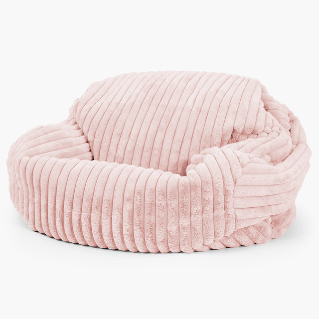 Sabine Sitzsack Sofa - Ultra Plüsch Cord Pastellrosa 02