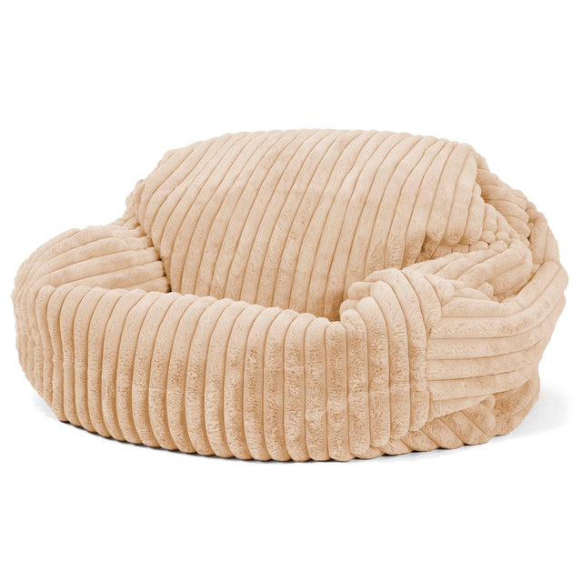Sabine Sitzsack Sofa - Ultra Plüsch Cord Pfirsich 02