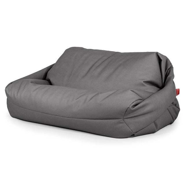 Sabine Sitzsack Sofa - Veganes Leder Grau 01