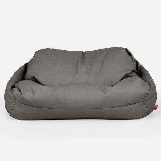 Sabine Sitzsack Sofa - Veganes Leder Grau 02