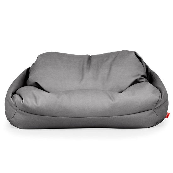 Sabine Sitzsack Sofa - Veganes Leder Grau 02
