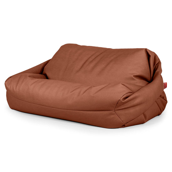 Sabine Sitzsack Sofa - Veganes Leder Kastanienbraun 01