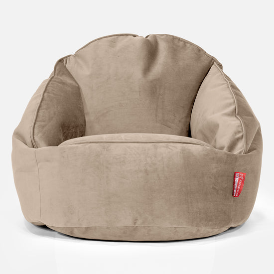 Bubble Sitzsack Sessel - Samt Nerzfarben 01