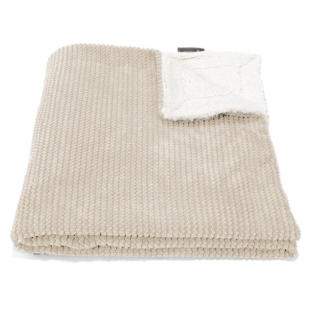 Sherpa-Decke - Pom-Pom Creme 01