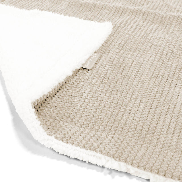 Sherpa-Decke - Pom-Pom Creme 02