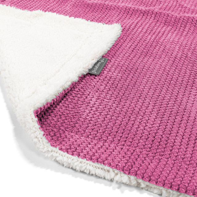Sherpa-Decke - Pom-Pom Pink 02