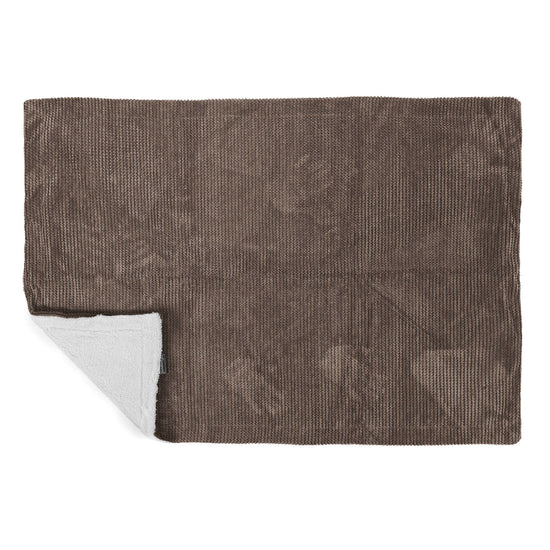 Sherpa-Decke - Pom-Pom Schoko 03