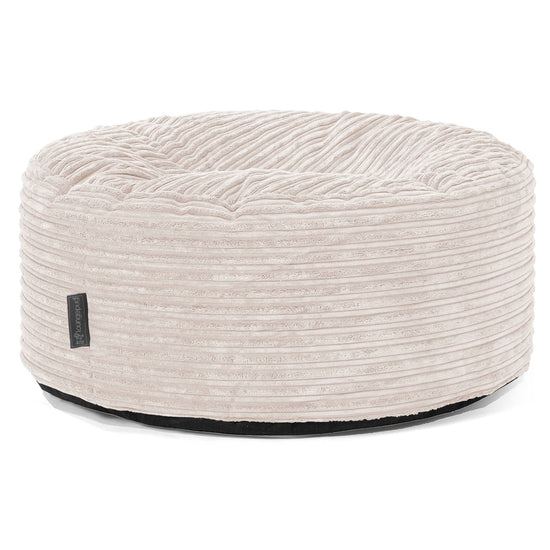 Sitzhocker Pouf - Cord Elfenbein 01