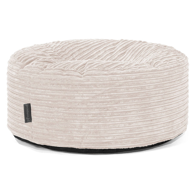Sitzhocker Pouf - Cord Elfenbein 01