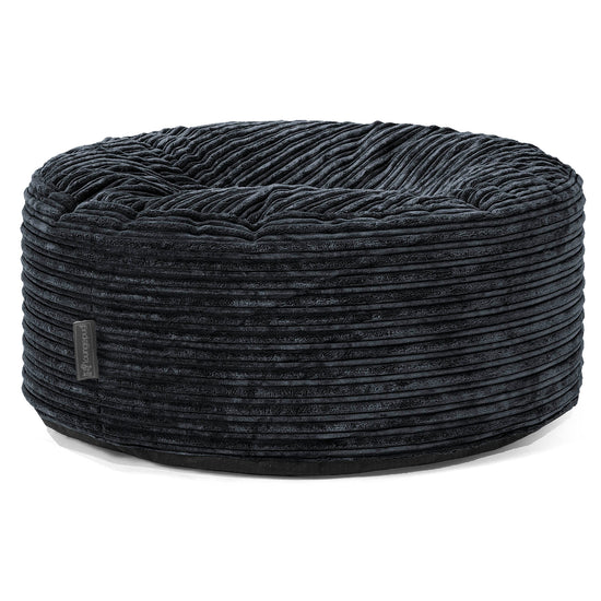 Sitzhocker Pouf - Cord Schwarz 01