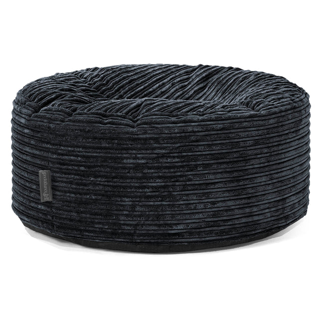 Sitzhocker Pouf - Cord Schwarz 01