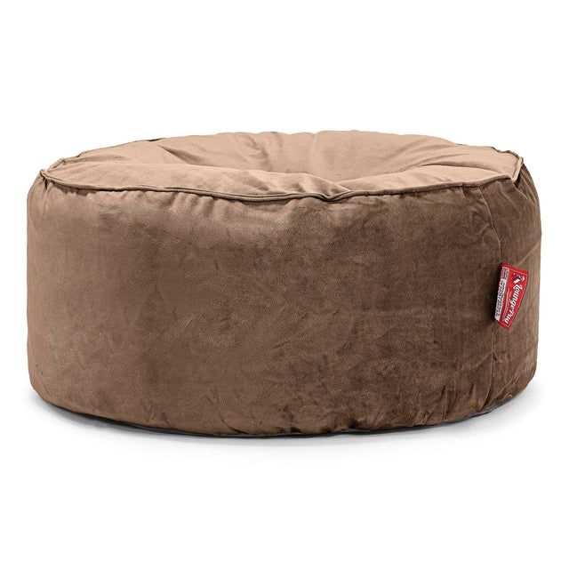 Sitzhocker Pouf - Samt Espresso 01