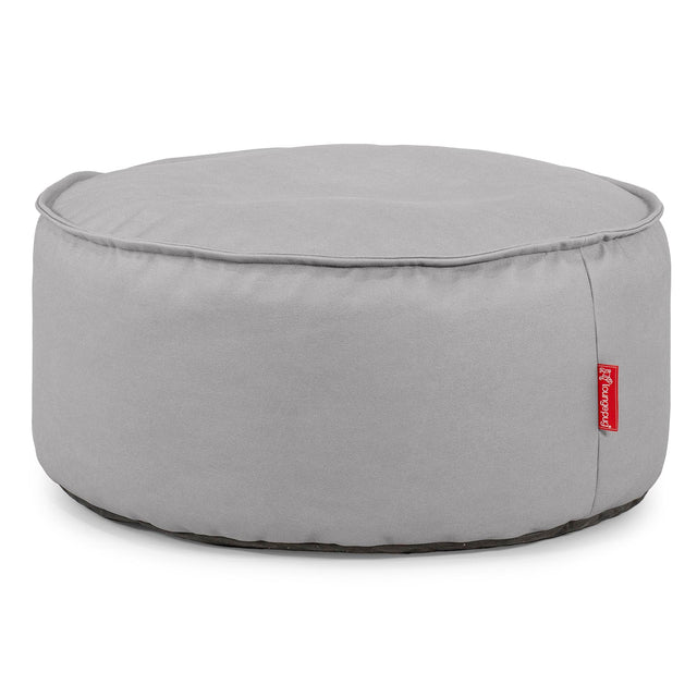 Sitzhocker Pouf - Veganes Leder Grau 01