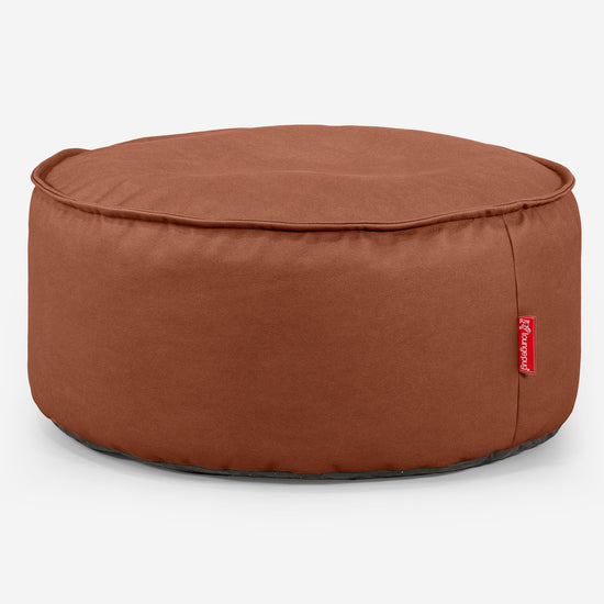 Sitzhocker Pouf - Veganes Leder Kastanienbraun 01