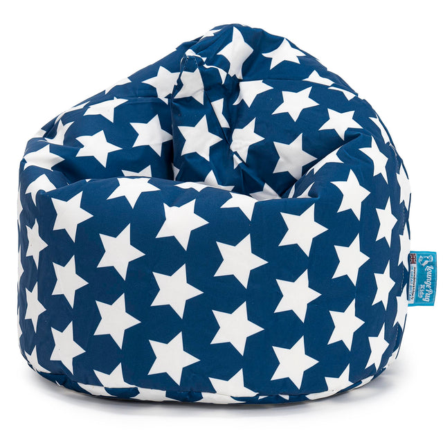Sitzsack Kinder - Druck Blau Star 01