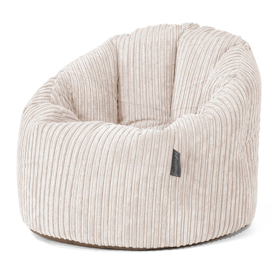 Sitzsack Kuschel Lounge Sessel - Cord Elfenbein 01