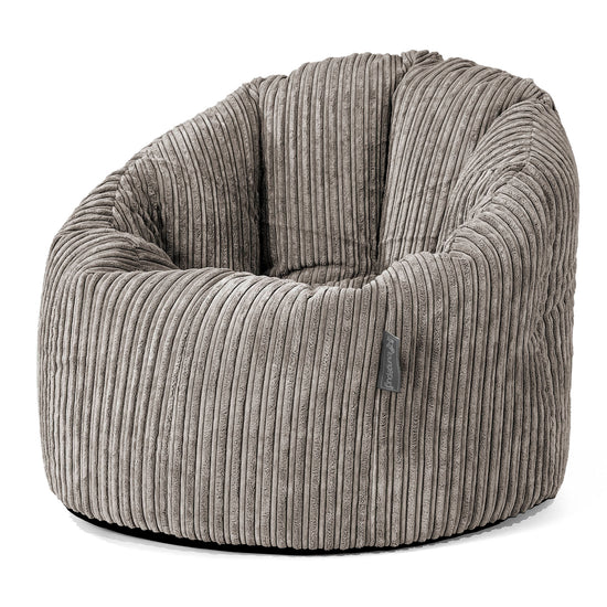 Sitzsack Kuschel Lounge Sessel - Cord Schiefergrau 01