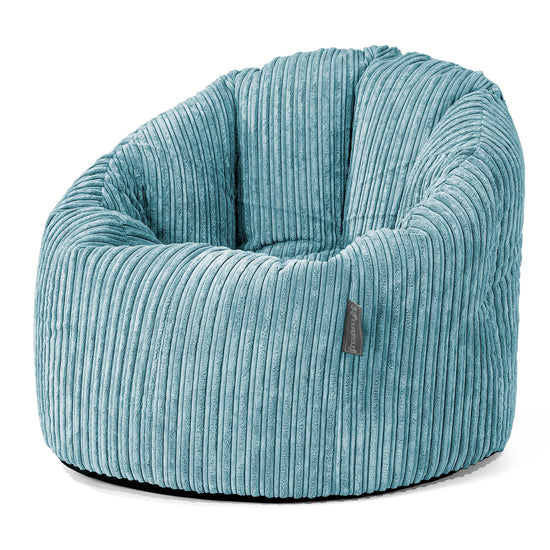 Sitzsack Kuschel Lounge Sessel - Cord Türkis 01