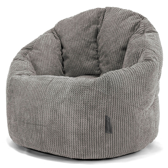 Sitzsack Kuschel Lounge Sessel - Pom-Pom Anthrazit 01