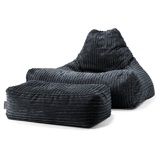Sitzsack Lounge Sessel - Cord Schwarz 02