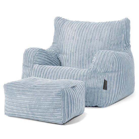 Josephine Sitzsack Ohrensessel - Cord Baby Blau 02