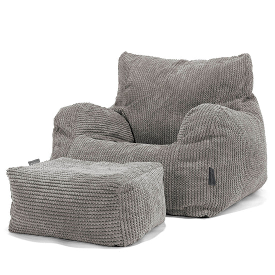 Sitzsack Ohrensessel - Pom-Pom Anthrazit 02