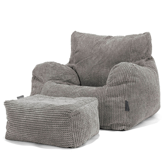 Sitzsack Ohrensessel - Pom-Pom Anthrazit 02