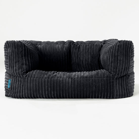 Kindersofa Albert 2-6 jahren - Cord Schwarz 01