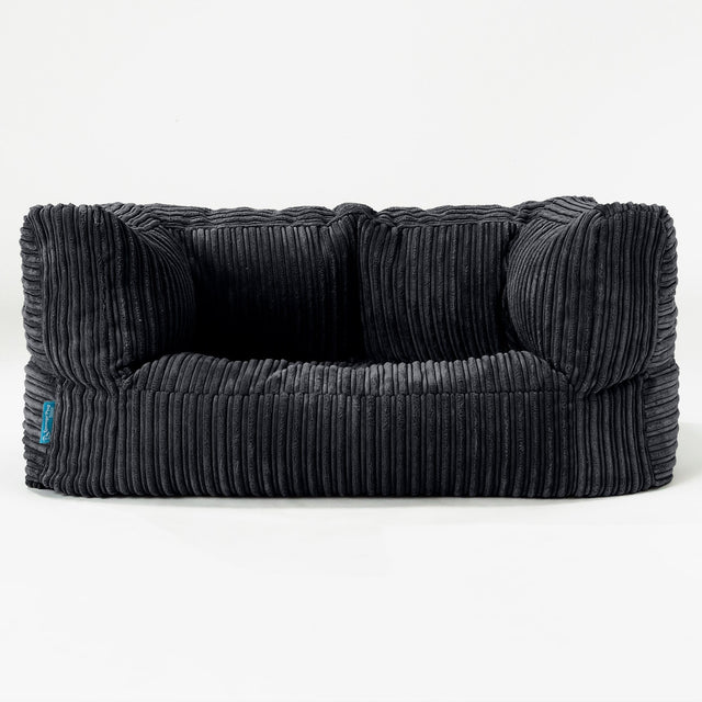 Kindersofa Albert 2-6 jahren - Cord Schwarz 01