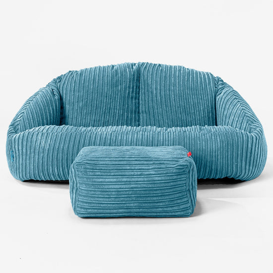 Kindersofa Bubble 2-6 jahren - Cord Türkis 02