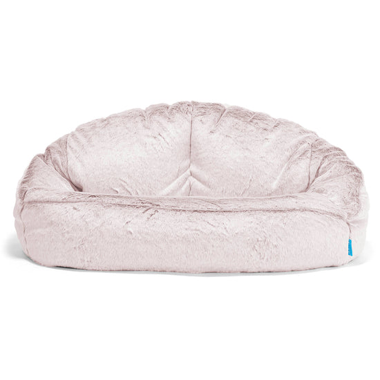 Kindersofa Bubble 2-6 jahren - Kaninchen Kunstfell Pastellrosa 01