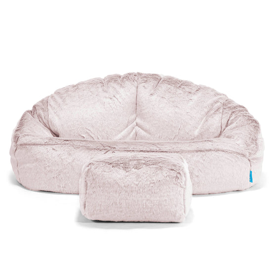 Kindersofa Bubble 2-6 jahren - Kaninchen Kunstfell Pastellrosa 02