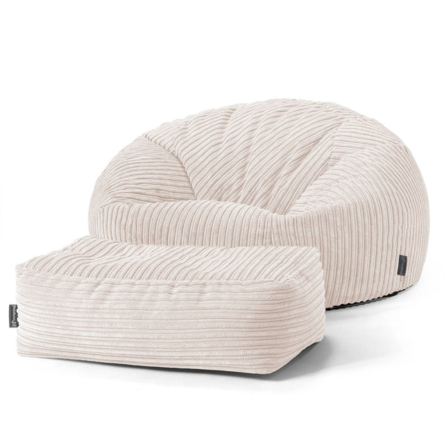 Sitzsack Sofa - Cord Elfenbein 02