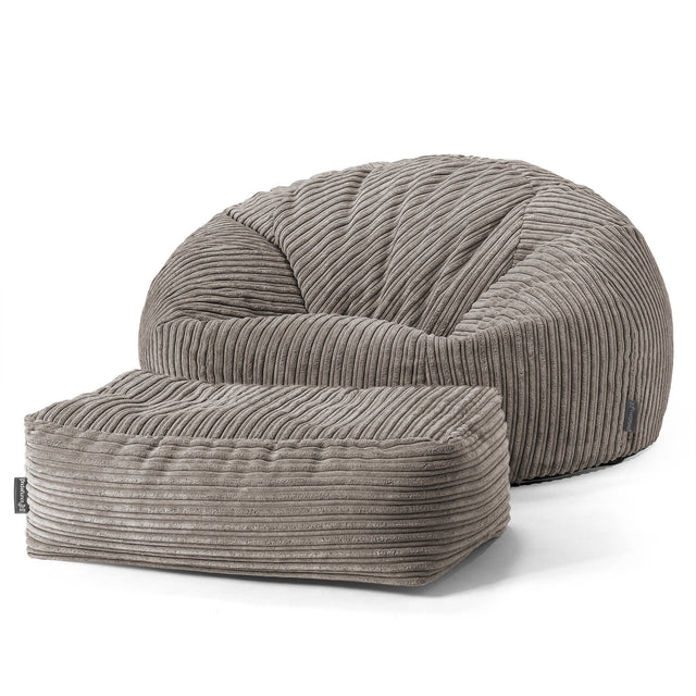 Sitzsack Sofa - Cord Graphitgrau 02
