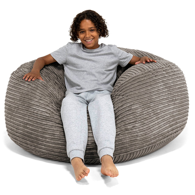 Super Bequemer Riesen Kindersitzsack 6-14 Jahre - Cord Schiefergrau 01