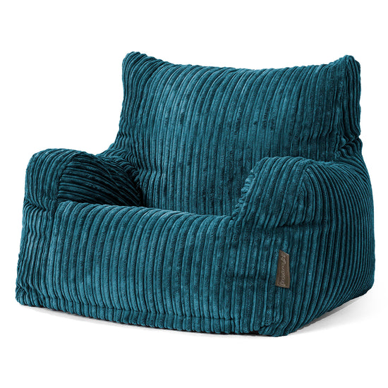 Sitzsack Sessel für Teenager 6-14 Jahre - Cord Blaugrün 02