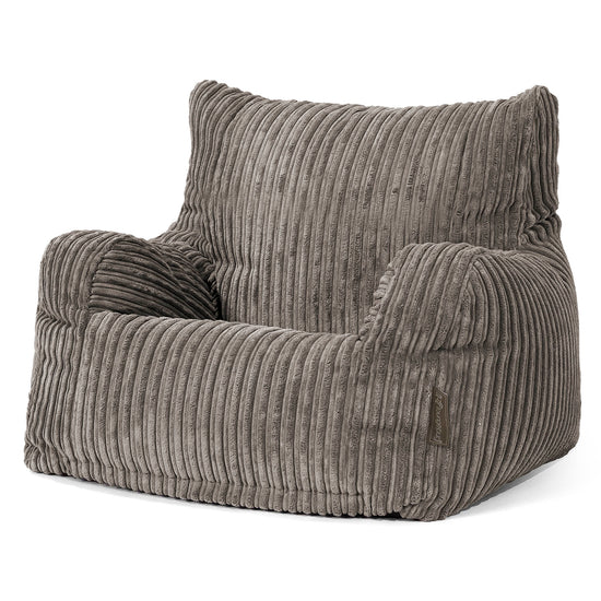 Sitzsack Sessel für Teenager 6-14 Jahre - Cord Schiefergrau 02