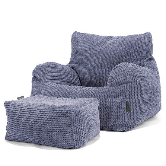 Sitzsack Sessel für Teenager 6-14 Jahre - Pom-Pom Lila 03