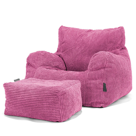 Sitzsack Sessel für Teenager 6-14 Jahre - Pom-Pom Pink 03