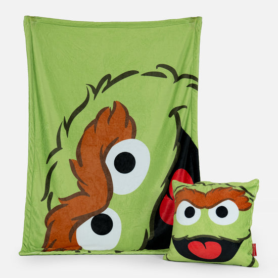 Kuscheldecke / Tagesdecke - Oskar der Griesgram 03