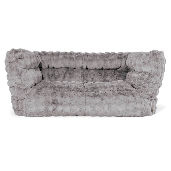 2-Sitzer Louis Sitzsacksofa - Bubble Pelz Grau 01