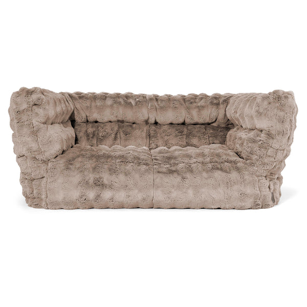 2-Sitzer Louis Sitzsacksofa - Bubble Pelz Nerzfarben 01