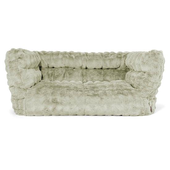 2-Sitzer Louis Sitzsacksofa - Bubble Pelz Salbeigrün 01