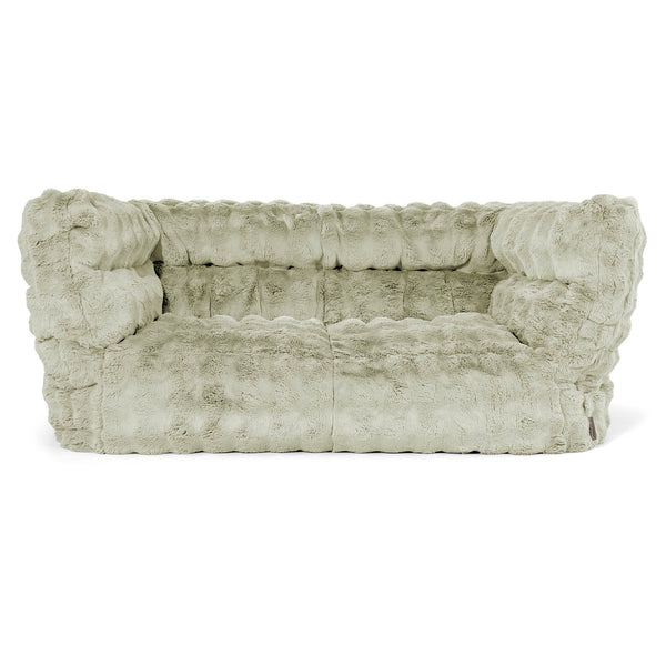 2-Sitzer Louis Sitzsacksofa - Bubble Pelz Salbeigrün 01