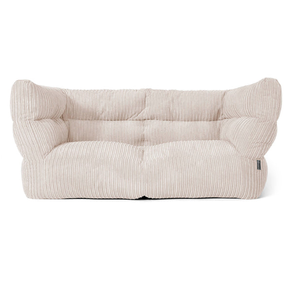 2-Sitzer Louis Sitzsacksofa - Cord Elfenbein 01
