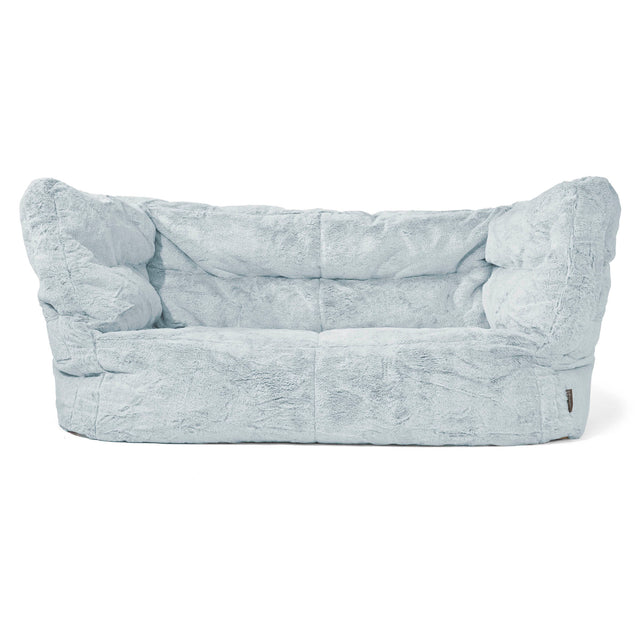 2-Sitzer Louis Sitzsacksofa - Kaninchen Kunstfell Pastellblau 01